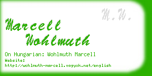 marcell wohlmuth business card
